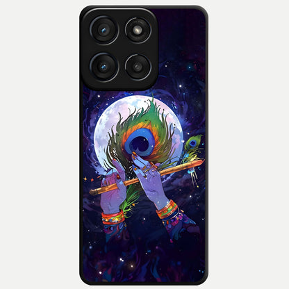  Krishna Hands Art Glass Case For Moto Edge 60 Fusion back cover – full design glossy printed glass finish