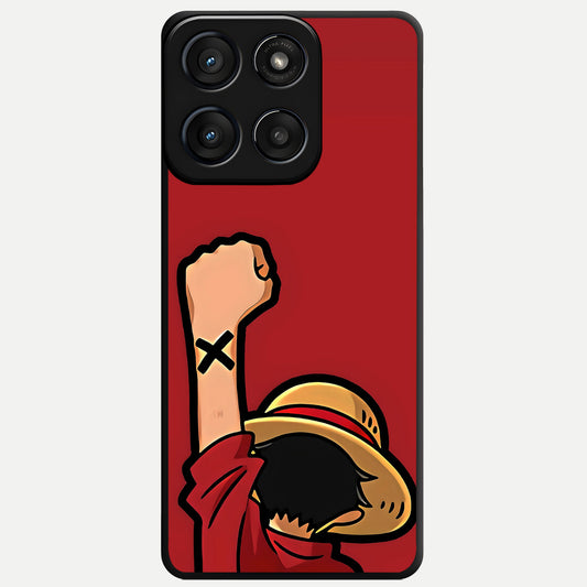  Luffy X Spirit Glass Case For Moto Edge 60 Fusion back cover – full design glossy printed glass finish