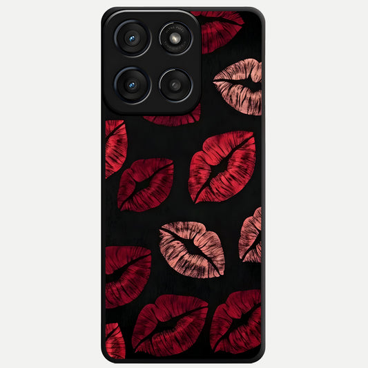  Midnight Kiss Love Glass Case For Moto Edge 60 Fusion back cover – full design glossy printed glass finish