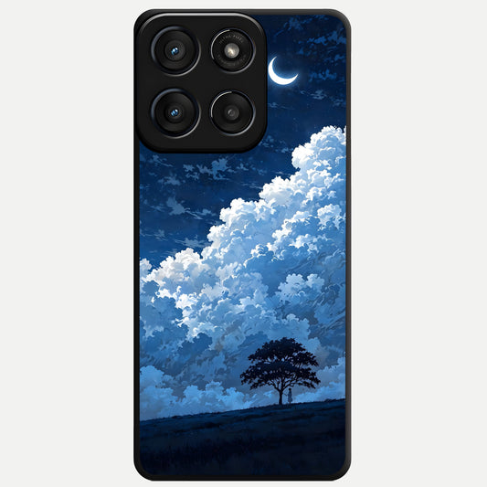  Midnight Sky Serenity Glass Case For Moto Edge 60 Fusion back cover – full design glossy printed glass finish