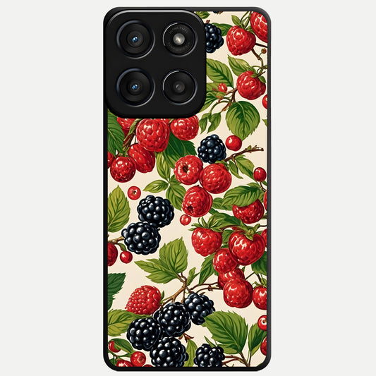  Mixed Berry Collage Glass Case For Moto Edge 60 Fusion back cover – full design glossy printed glass finish