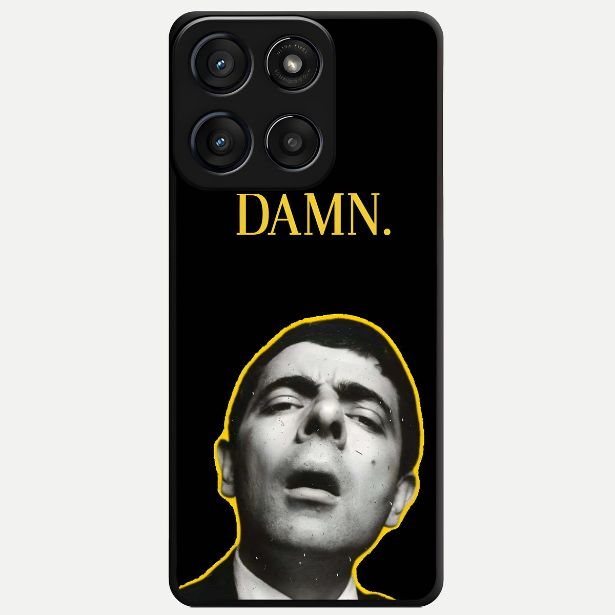  Mr Bean Damn Glass Case For Moto Edge 60 Fusion back cover – full design glossy printed glass finish
