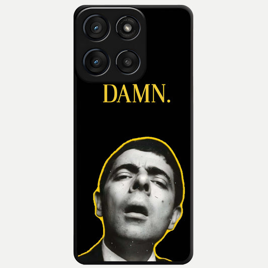  Mr Bean Damn Glass Case For Moto Edge 60 Fusion back cover – full design glossy printed glass finish