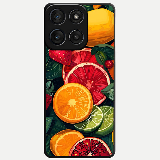  Multiple Fruits Glass Case For Moto Edge 60 Fusion back cover – full design glossy printed glass finish
