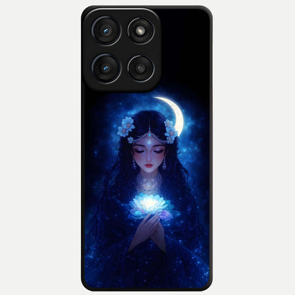  Mystic Moon Queen Glass Case For Moto Edge 60 Fusion back cover – full design glossy printed glass finish