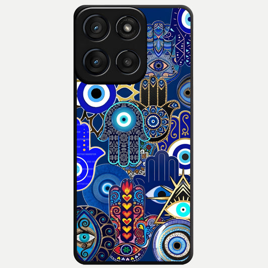  Mystic Palm Guard Glass Case For Moto Edge 60 Fusion back cover – full design glossy printed glass finish