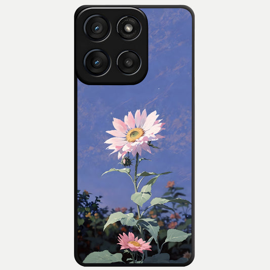  Pink Shells Outline Glass Case For Moto Edge 60 Fusion back cover – full design glossy printed glass finish
