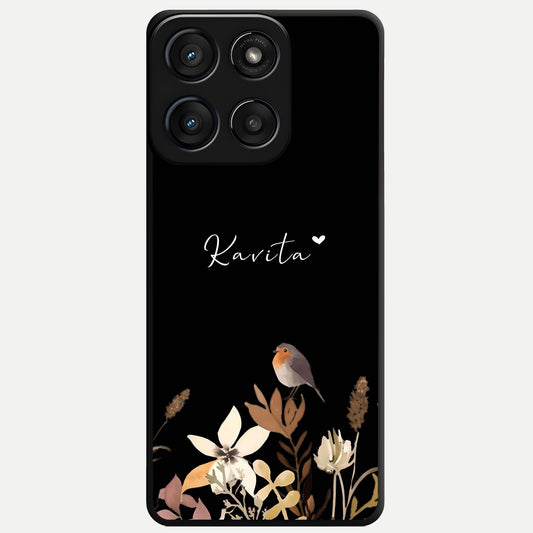  Quiet Garden Tune Custom Name Glass Case For Moto Edge 60 Fusion back cover – full design glossy printed glass finish