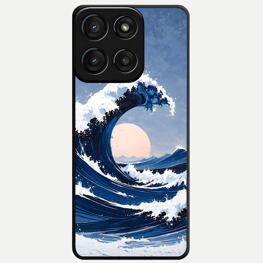  Rising Tide Power Glass Case For Moto Edge 60 Fusion back cover – full design glossy printed glass finish