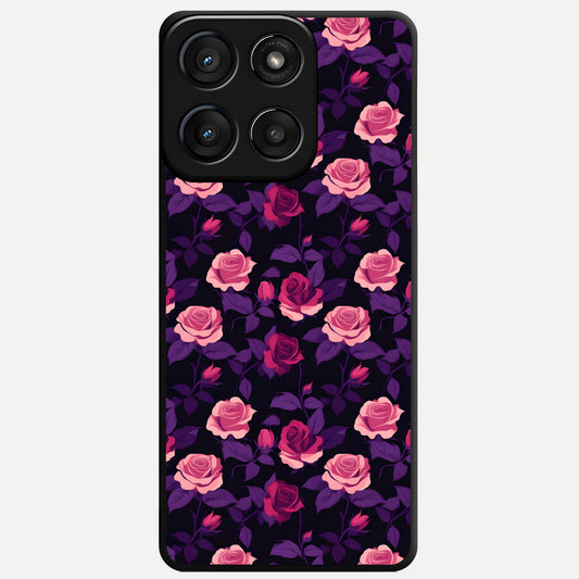  Rose Garden Twilight Glass Case For Moto Edge 60 Fusion back cover – full design glossy printed glass finish