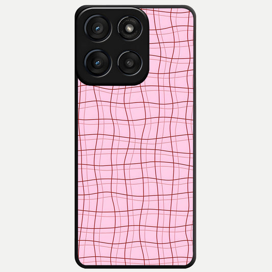  Soft Grid Bliss Glass Case For Moto Edge 60 Fusion back cover – full design glossy printed glass finish