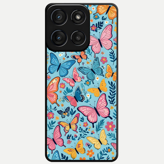  Spring Wing Garden Glass Case For Moto Edge 60 Fusion back cover – full design glossy printed glass finish