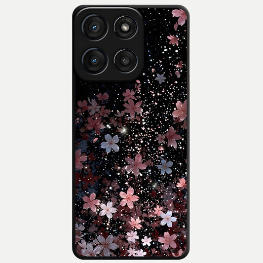  Starlit Flower Dreams Glass Case For Moto Edge 60 Fusion back cover – full design glossy printed glass finish