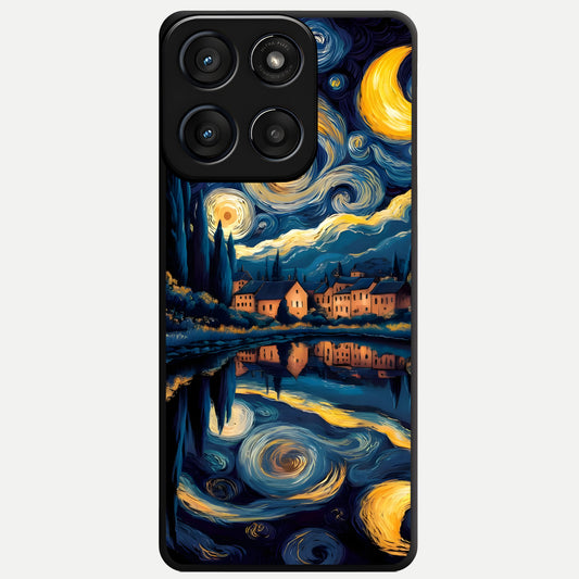  Starry Sky Serenity Glass Case For Moto Edge 60 Fusion back cover – full design glossy printed glass finish