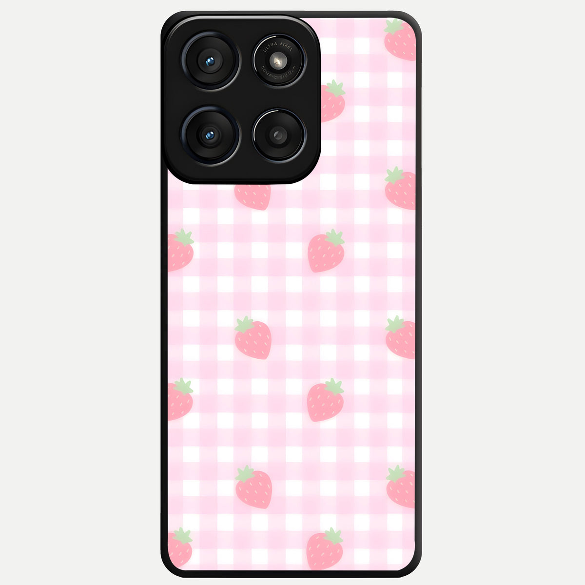  Strawberry Picnic Love Glass Case For Moto Edge 60 Fusion back cover – full design glossy printed glass finish