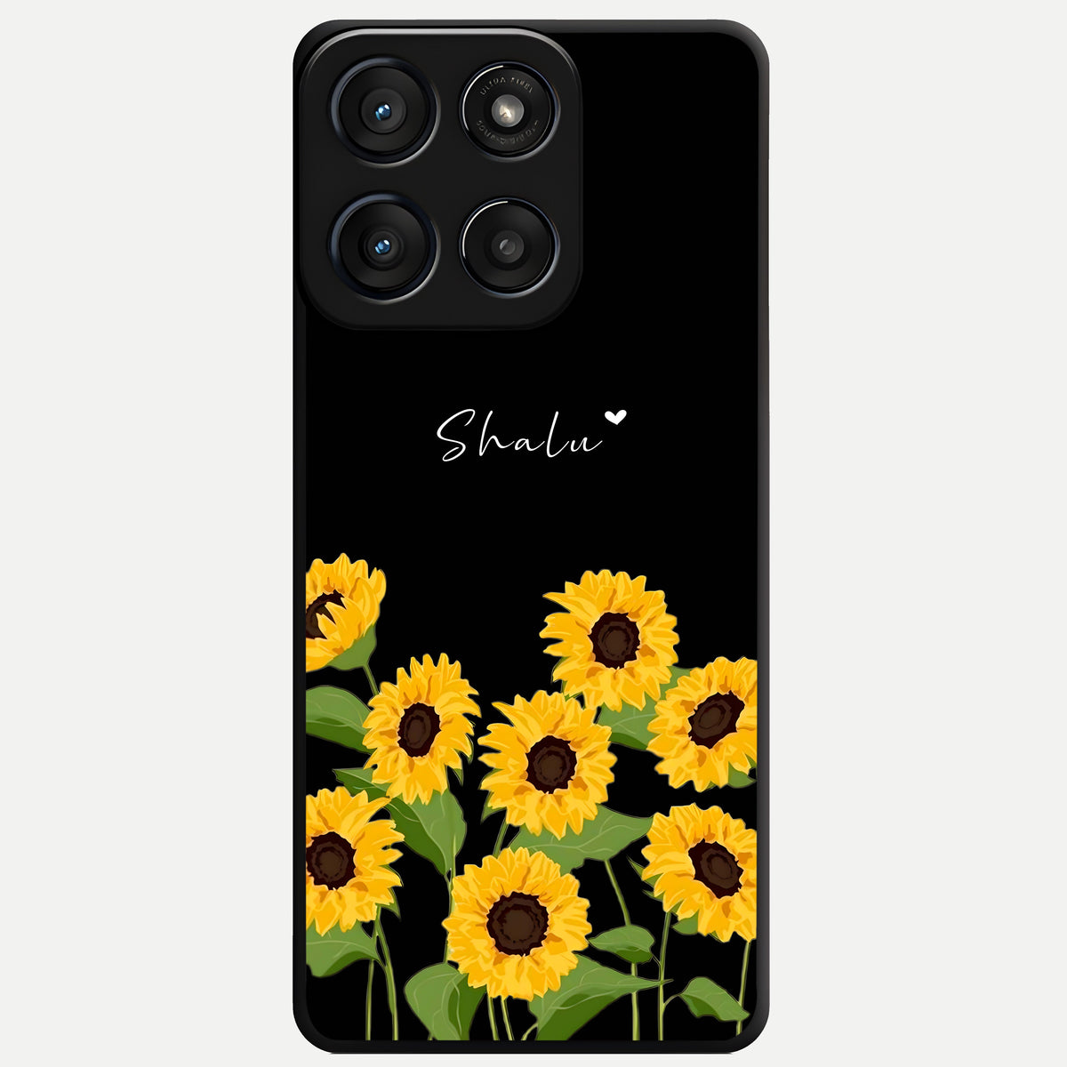  Sunflower Sky Bloom Glass Case For Moto Edge 60 Fusion back cover – full design glossy printed glass finish