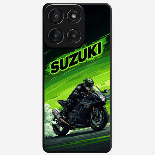  Suzuki Speed Beast Glass Case For Moto Edge 60 Fusion back cover – full design glossy printed glass finish
