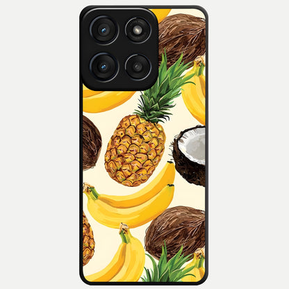  Tropical Fruit Mood Glass Case For Moto Edge 60 Fusion back cover – full design glossy printed glass finish