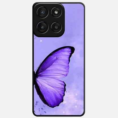  Violet Dream Wing Glass Case For Moto Edge 60 Fusion back cover – full design glossy printed glass finish