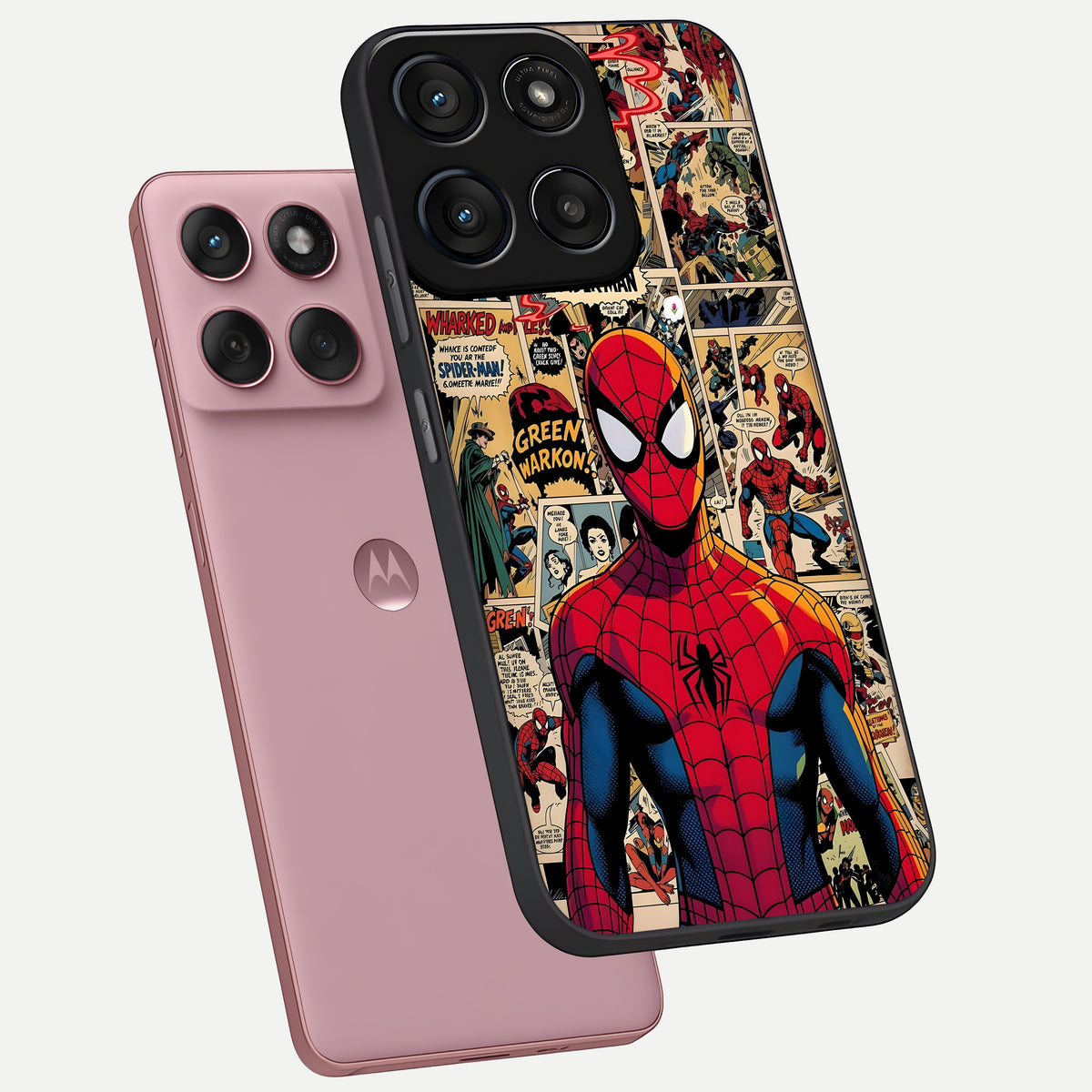  Aesthetic Spider phone case For Moto Edge 60 Fusion showing premium glass back cover with detailed artwork