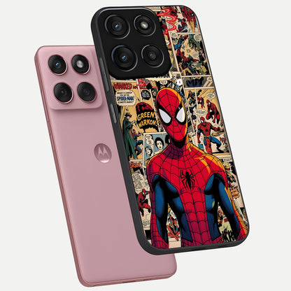  Aesthetic Spider phone case For Moto Edge 60 Fusion showing premium glass back cover with detailed artwork