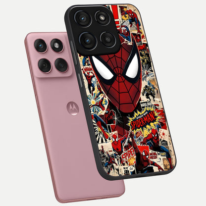  Aesthetic Wonder Spider phone case For Moto Edge 60 Fusion showing premium glass back cover with detailed artwork