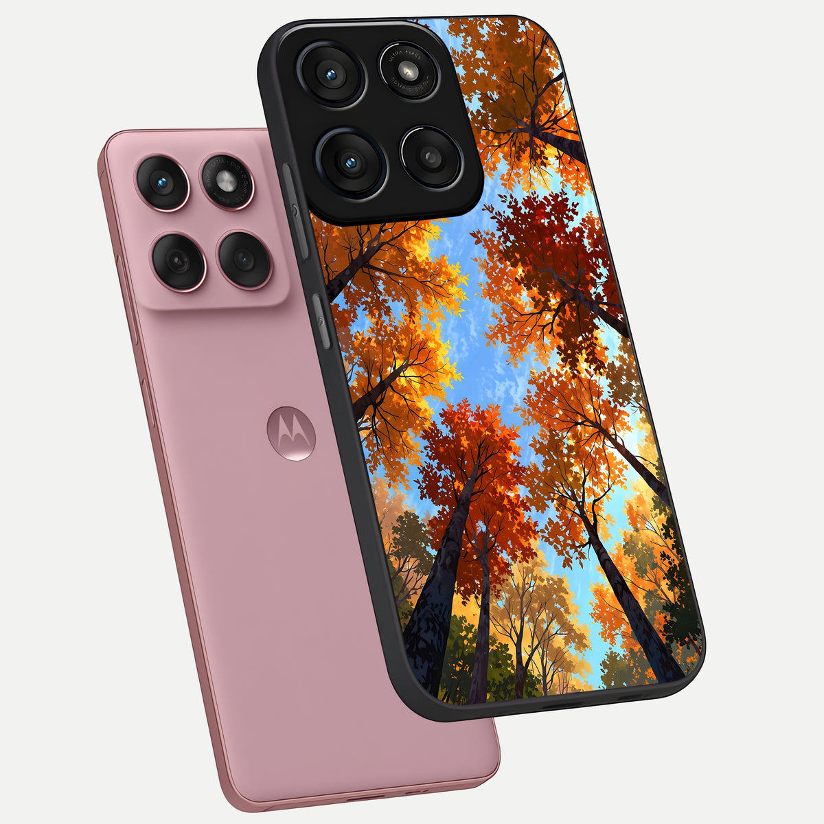  Autumn Sky Rise phone case For Moto Edge 60 Fusion showing premium glass back cover with detailed artwork