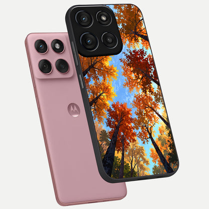  Autumn Sky Rise phone case For Moto Edge 60 Fusion showing premium glass back cover with detailed artwork