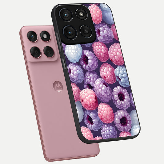  Berry Candy Pop phone case For Moto Edge 60 Fusion showing premium glass back cover with detailed artwork