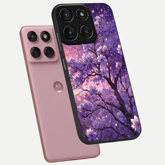  Blossom Tree phone case For Moto Edge 60 Fusion showing premium glass back cover with detailed artwork