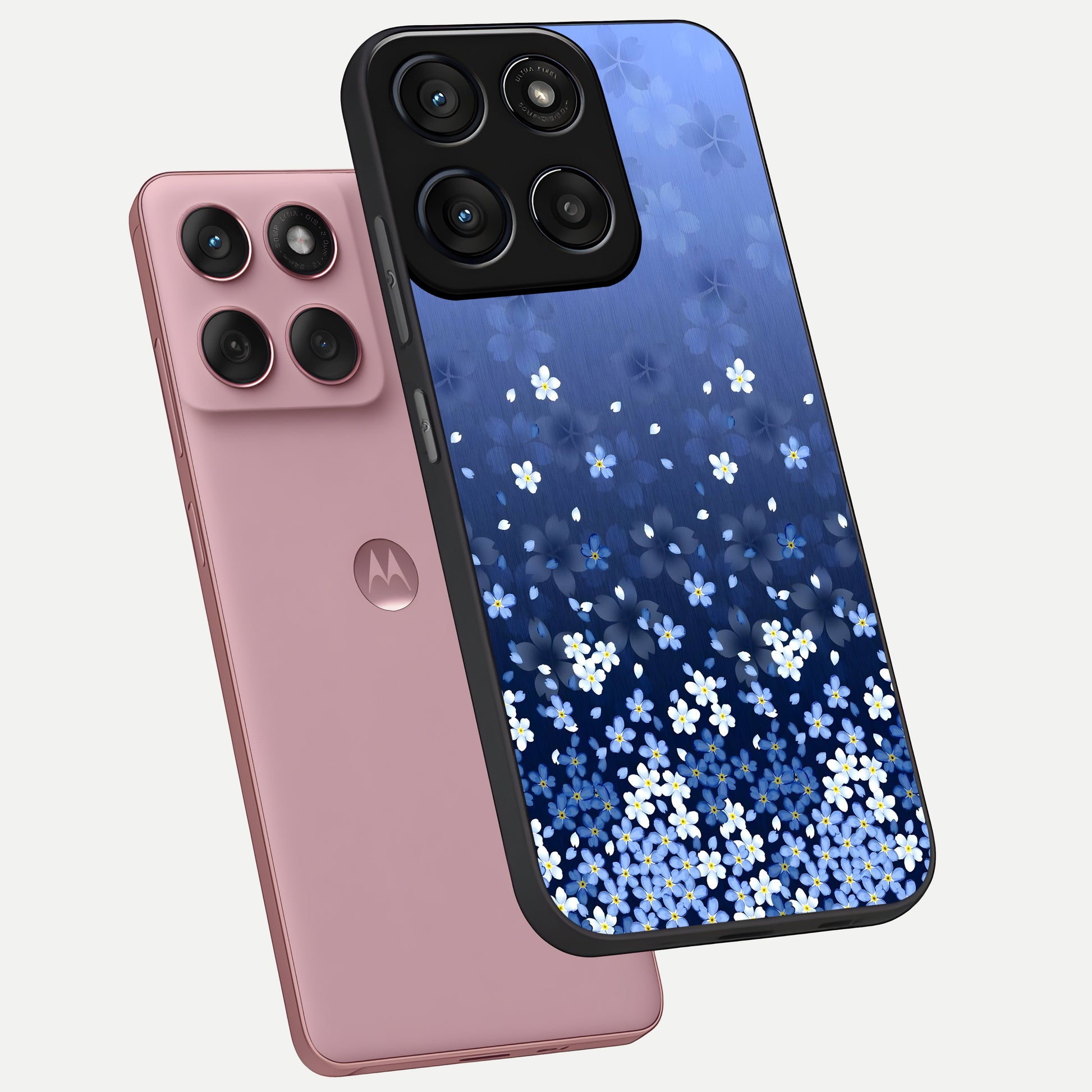  Blue Starry phone case For Moto Edge 60 Fusion showing premium glass back cover with detailed artwork