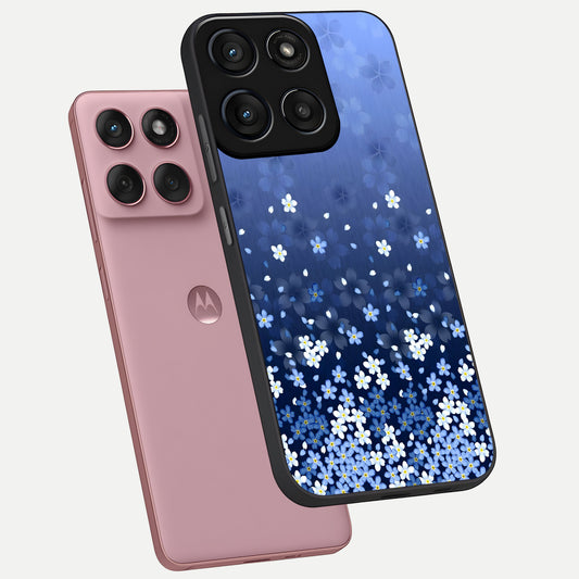  Blue Starry phone case For Moto Edge 60 Fusion showing premium glass back cover with detailed artwork