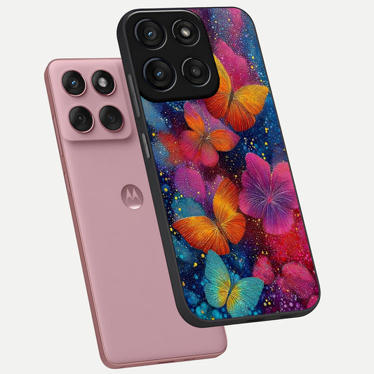  Butterfly Dream Mist phone case For Moto Edge 60 Fusion showing premium glass back cover with detailed artwork