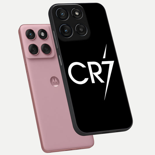  CR7 Elite Strike phone case For Moto Edge 60 Fusion showing premium glass back cover with detailed artwork