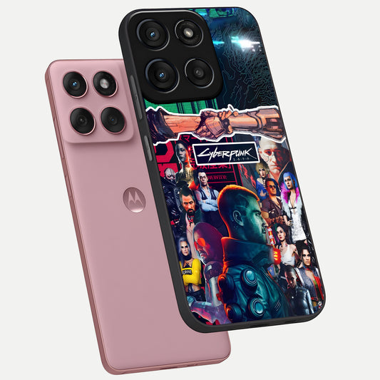  CYBERPUNK Legacy phone case For Moto Edge 60 Fusion showing premium glass back cover with detailed artwork