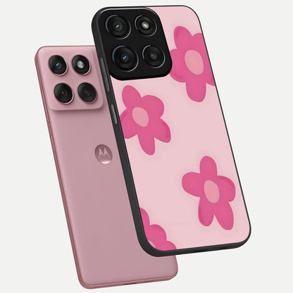  Candy Bloom Dreams phone case For Moto Edge 60 Fusion showing premium glass back cover with detailed artwork