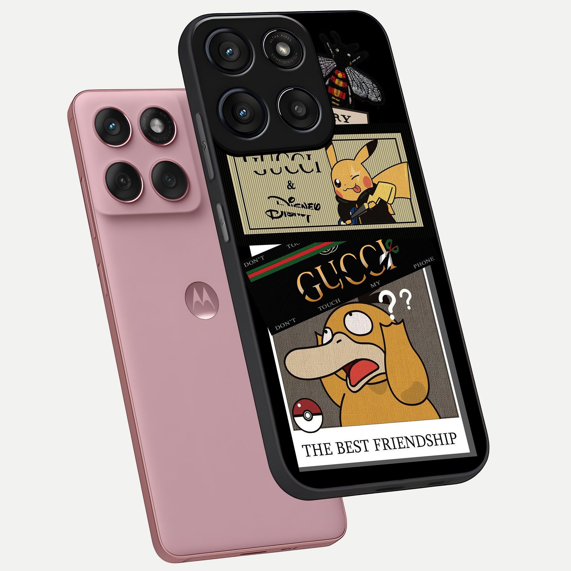 Cartoon Brand Play Mashup phone case For Moto Edge 60 Fusion showing premium glass back cover with detailed artwork