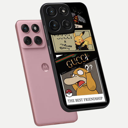  Cartoon Brand Play Mashup phone case For Moto Edge 60 Fusion showing premium glass back cover with detailed artwork