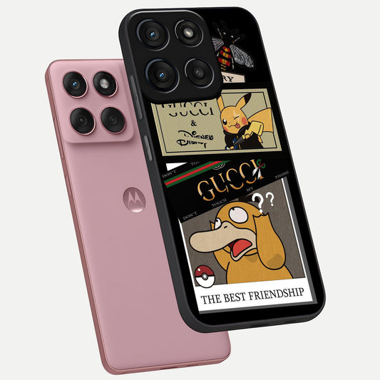  Cartoon Brand Play Mashup phone case For Moto Edge 60 Fusion showing premium glass back cover with detailed artwork