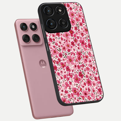  Cherry Blossom Charm phone case For Moto Edge 60 Fusion showing premium glass back cover with detailed artwork