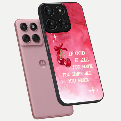  Cherry Quote phone case For Moto Edge 60 Fusion showing premium glass back cover with detailed artwork