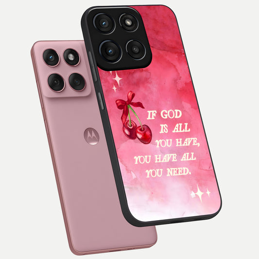  Cherry Quote phone case For Moto Edge 60 Fusion showing premium glass back cover with detailed artwork