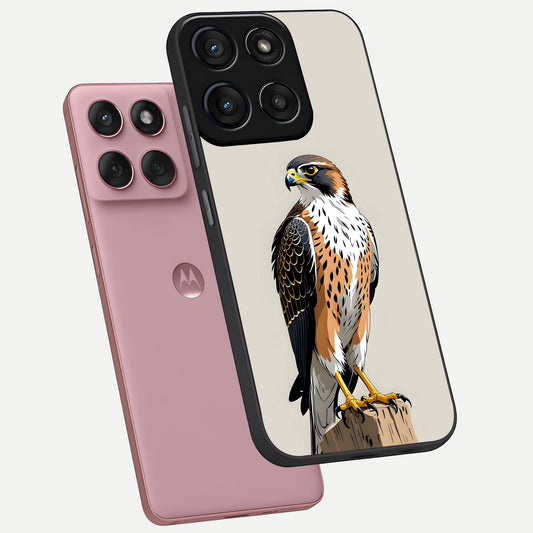  Clever Eagle phone case For Moto Edge 60 Fusion showing premium glass back cover with detailed artwork