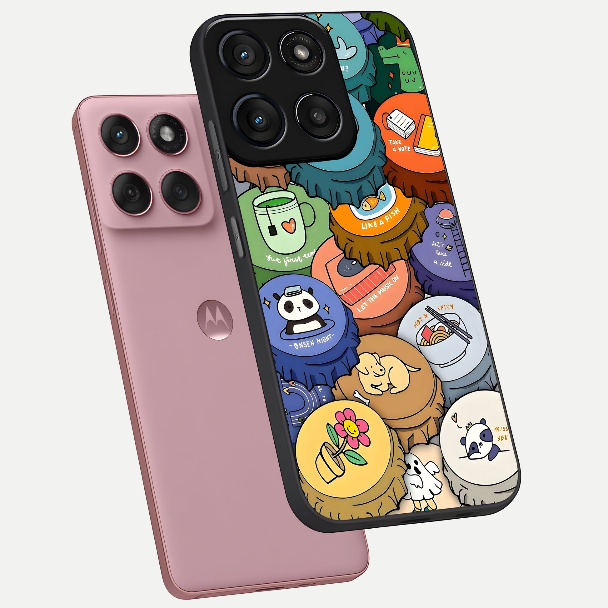  Coins Patterns phone case For Moto Edge 60 Fusion showing premium glass back cover with detailed artwork