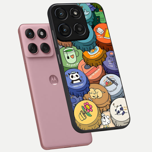  Coins Patterns phone case For Moto Edge 60 Fusion showing premium glass back cover with detailed artwork