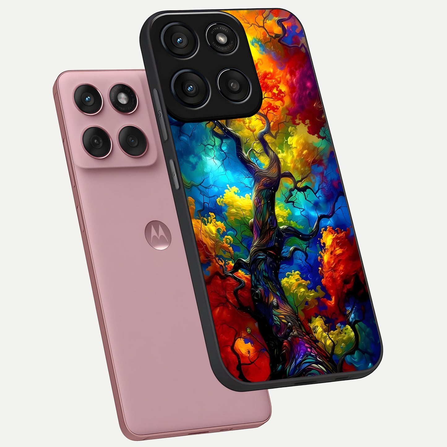  Colorful Soda Bottles phone case For Moto Edge 60 Fusion showing premium glass back cover with detailed artwork