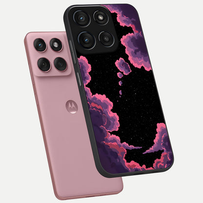  Cosmic Cloud Journey phone case For Moto Edge 60 Fusion showing premium glass back cover with detailed artwork