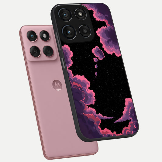 Cosmic Cloud Journey phone case For Moto Edge 60 Fusion showing premium glass back cover with detailed artwork