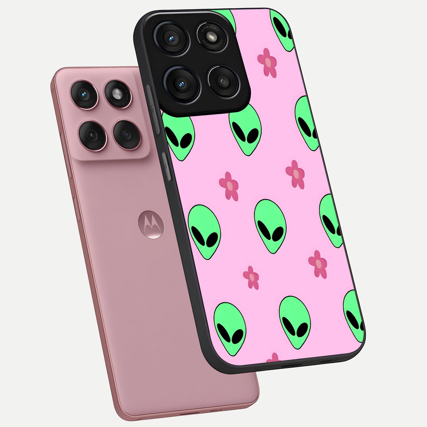  Cosmic Cute Crush phone case For Moto Edge 60 Fusion showing premium glass back cover with detailed artwork