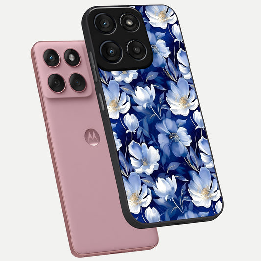  Cute Floral Patterns phone case For Moto Edge 60 Fusion showing premium glass back cover with detailed artwork